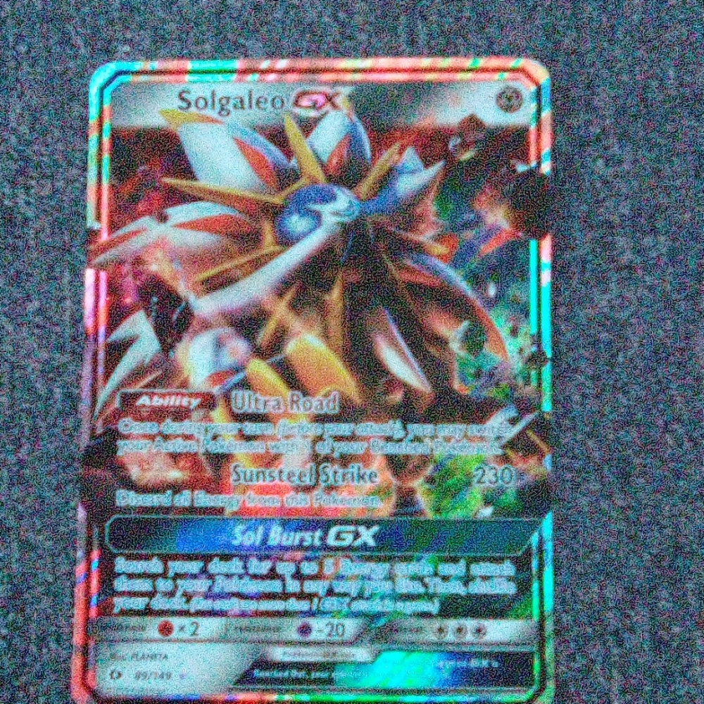 Pokemon:Solgaleo GX ultra rare jumbo card
